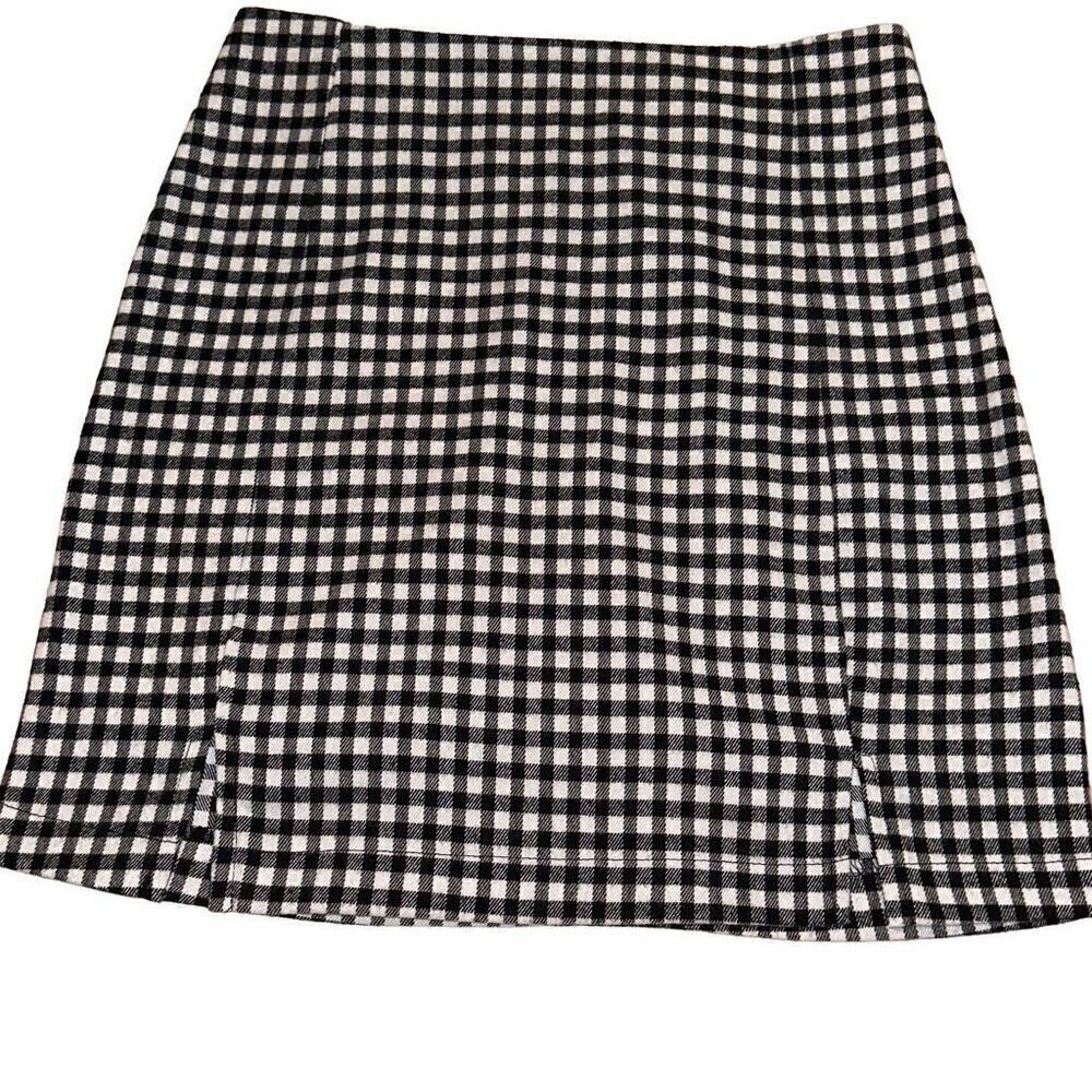 Black & White Gingham Check Mini Pencil Skirt Ladies Size 3 by Love on a Hangar